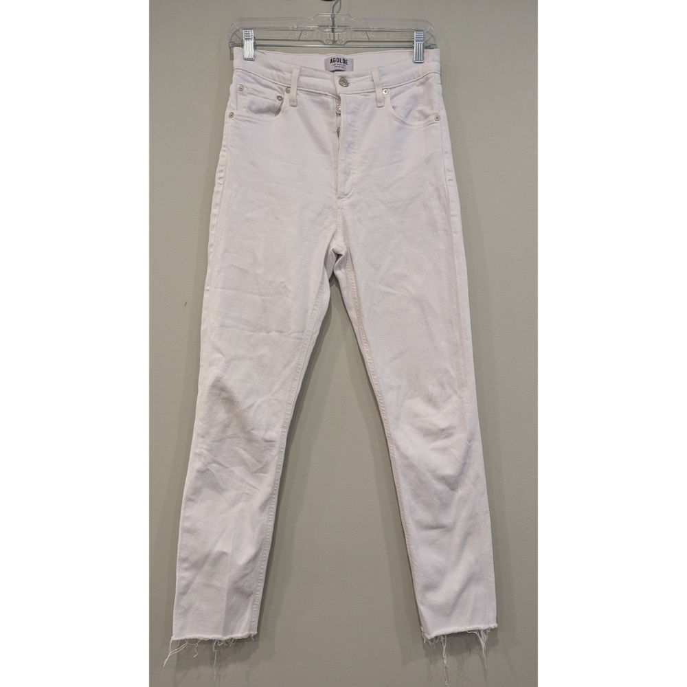 AGOLDE Nico High Rise Slim Fit in Blurred White Size 26